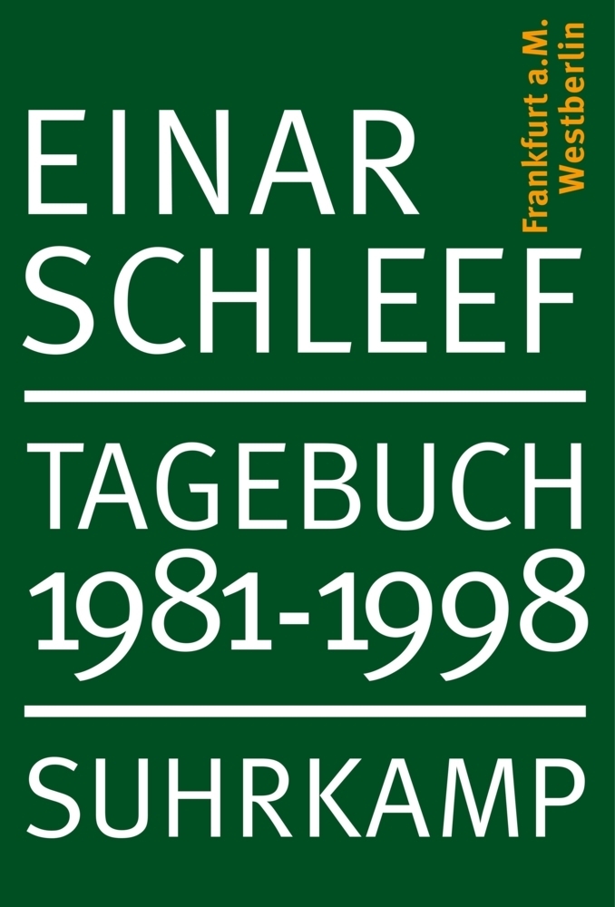 Cover: 9783518420690 | Tagebuch 1981-1998 | Frankfurt a.M. Westberlin | Einar Schleef | Buch