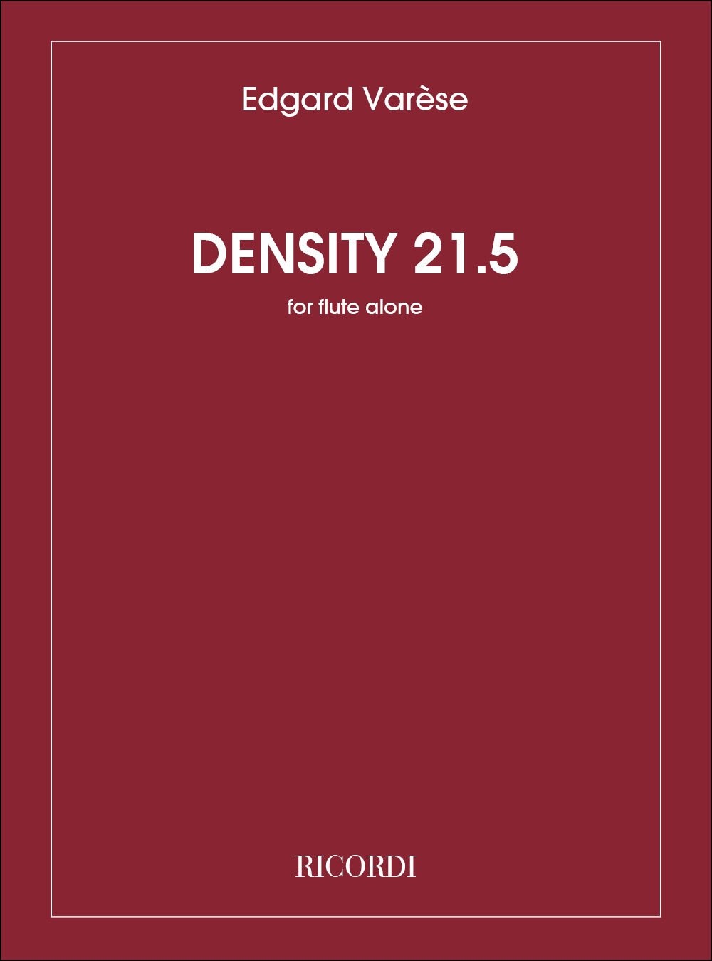 Cover: 9790041349787 | Density 21.5 | Edgar Varèse | Buch | 1989 | Ricordi