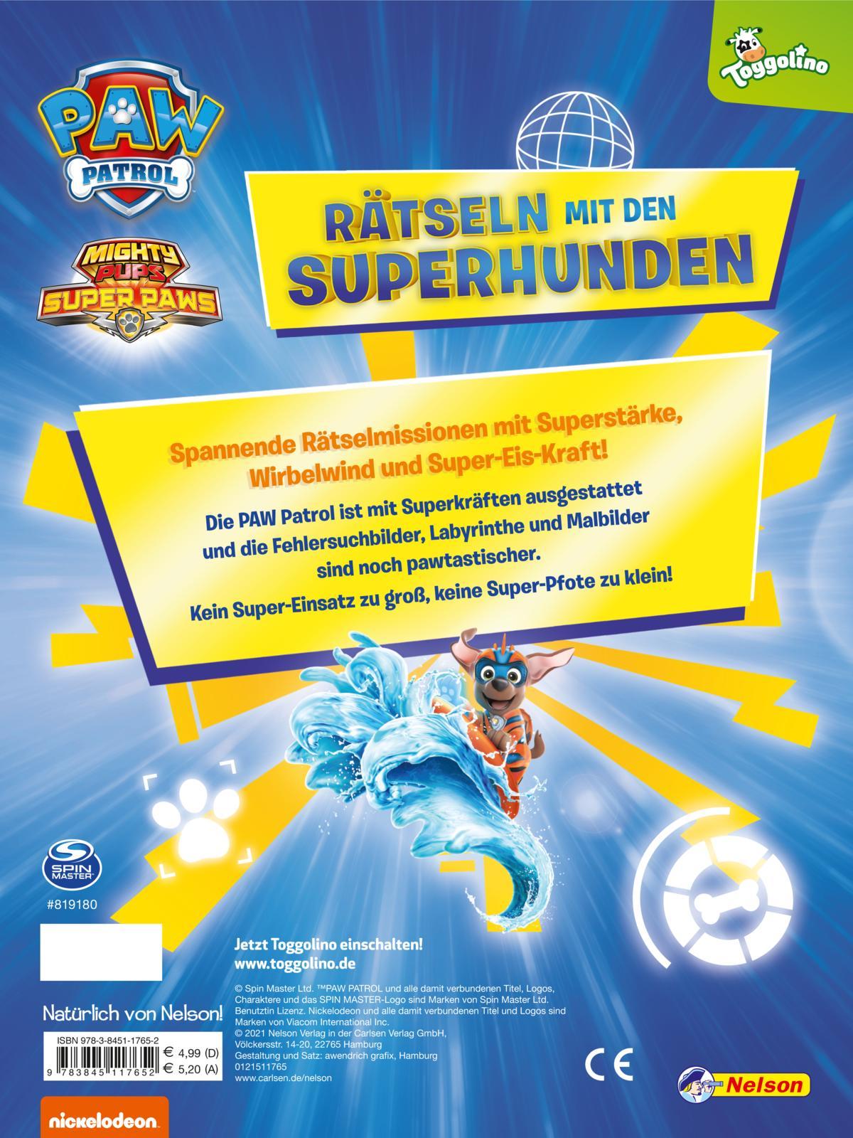 Rückseite: 9783845117652 | PAW Patrol: PAW Patrol: Rätseln mit den Superhunden | Taschenbuch