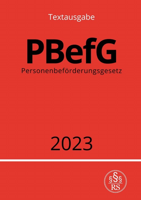 Cover: 9783757540708 | Personenbeförderungsgesetz - PBefG 2023 | DE | Ronny Studier | Buch