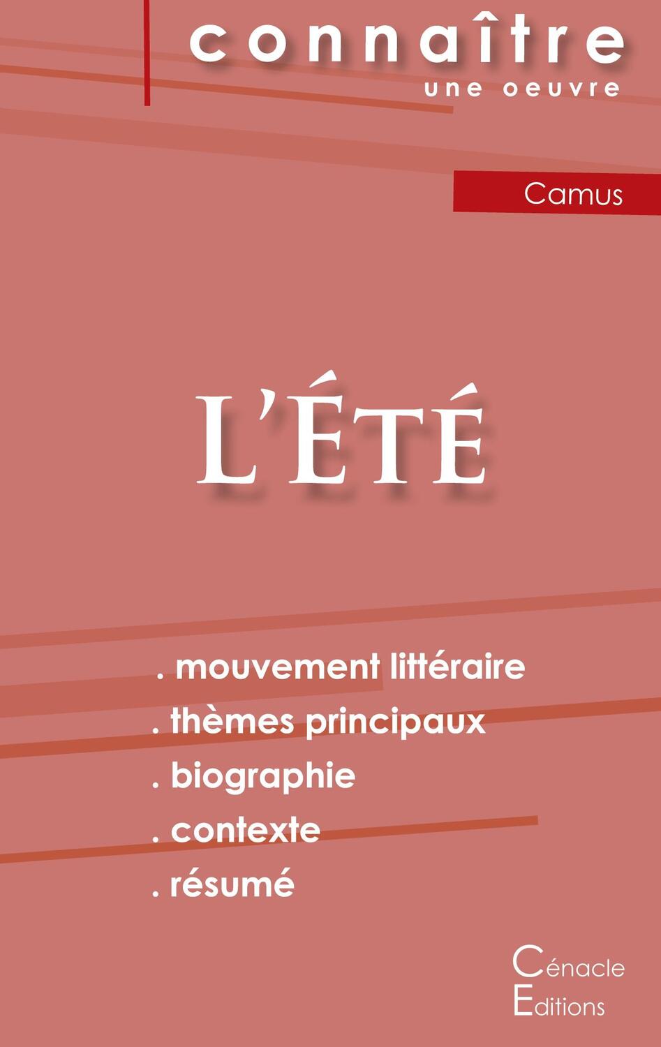 Cover: 9782759304974 | Fiche de lecture L'Été de Albert Camus (Analyse littéraire de...