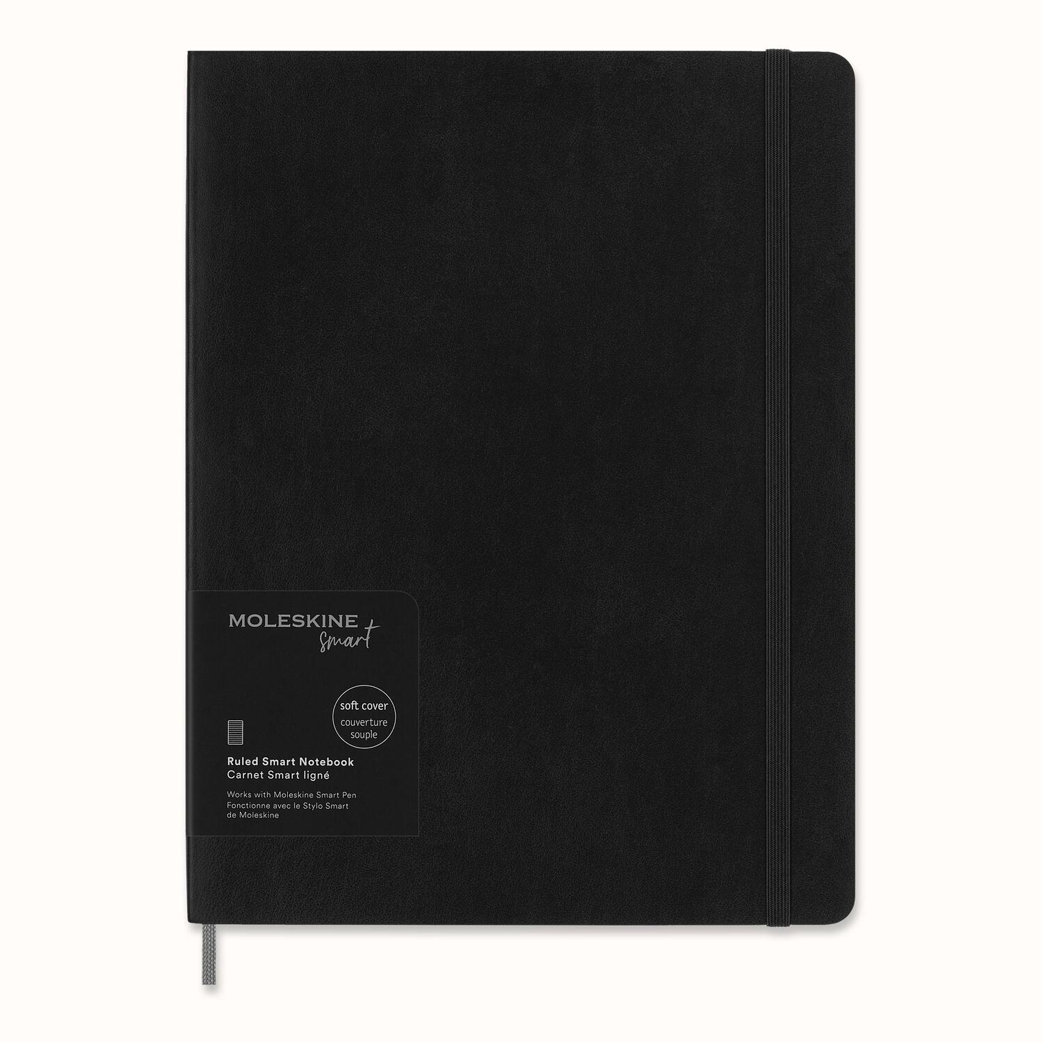 Cover: 8056598853308 | Moleskine Smart Notebook, Extra Large, Ruled, Black, Soft Cover...