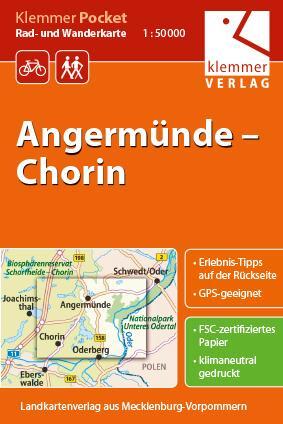 Cover: 9783940175427 | Klemmer Pocket Rad- und Wanderkarte Angermünde - Chorin 1 : 50 000