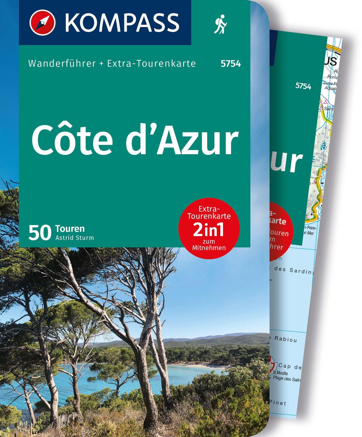Cover: 9783991216841 | KOMPASS Wanderführer Côte d'Azur, Die schönsten Küsten- und...