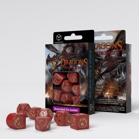 Cover: 5907699496297 | Dragons Modern Dice Set: Ruby | Q-workshop | EAN 5907699496297