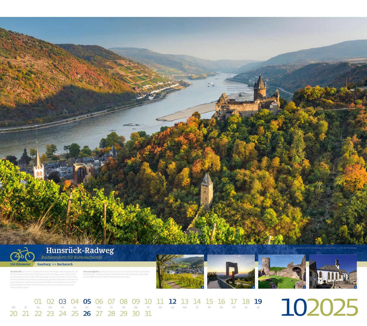 Bild: 9783838425252 | Deutschlands schönste Radfernwege Kalender 2025 | Kunstverlag | 14 S.