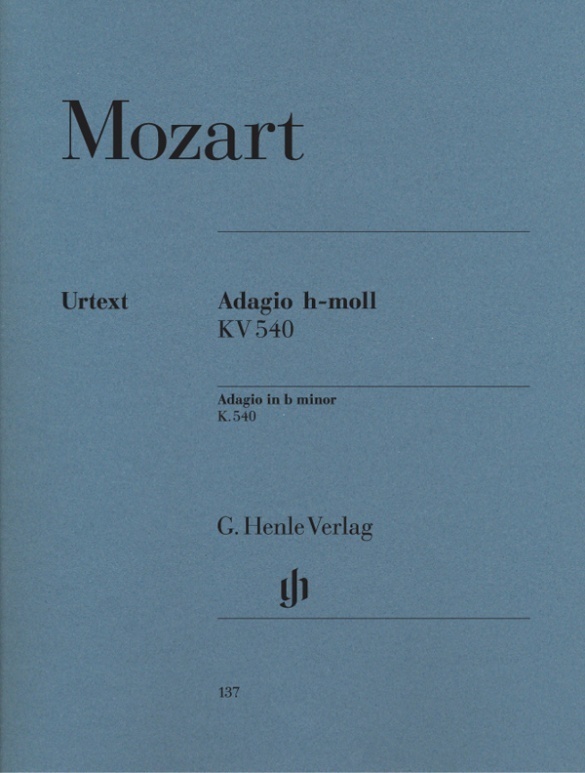 Cover: 9790201801377 | Adagio In B Minor KV 540 | Adagio in b minor K. 540 | G. Henle Verlag