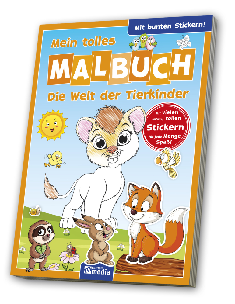 Cover: 4019393920235 | Malbuch mit Stickern: Tierbabys | media Verlagsgsellschaft mbH | Buch