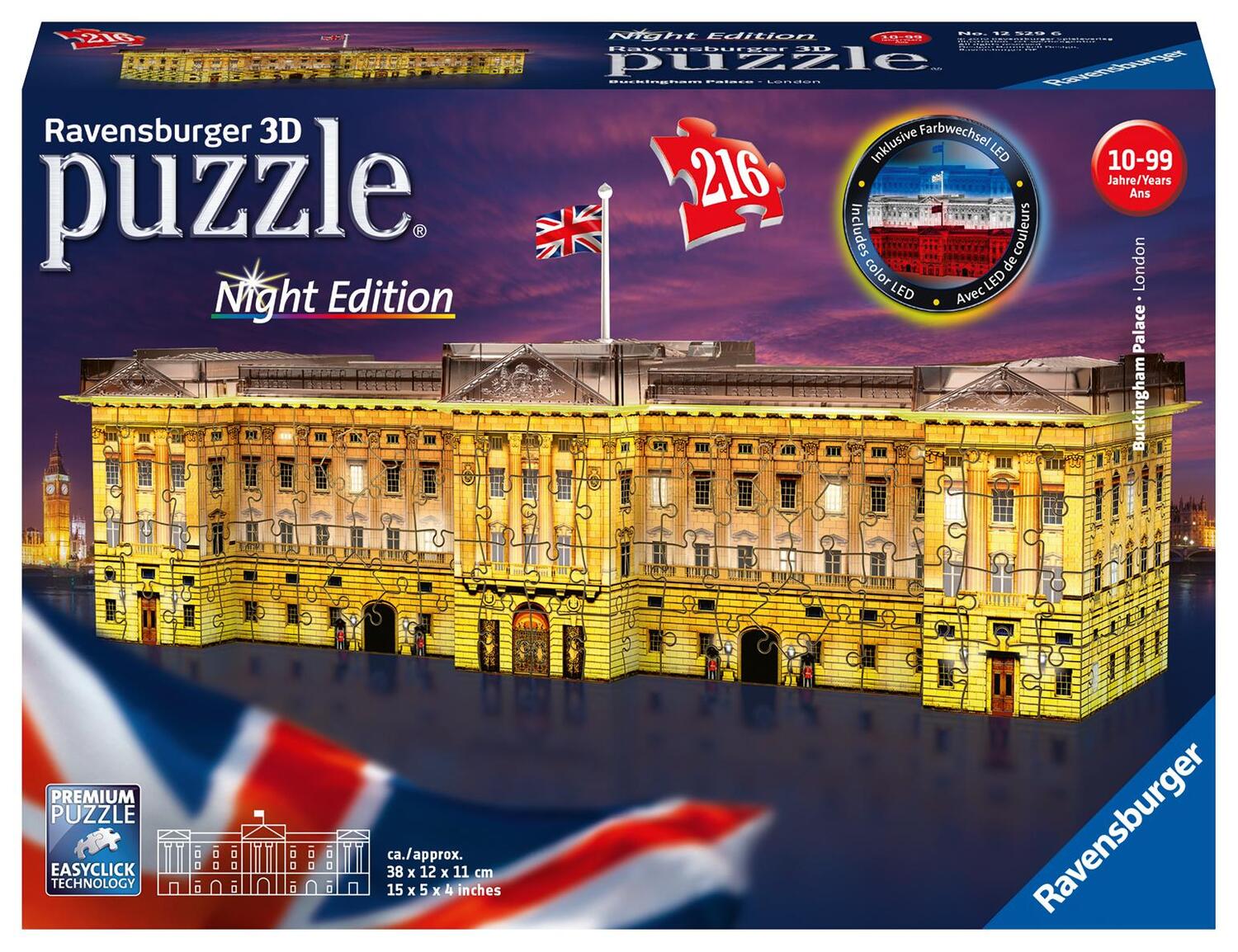 Cover: 4005556125296 | Buckingham Palace bei Nacht - 3D-Puzzle 216 Teile | Spiel | Deutsch