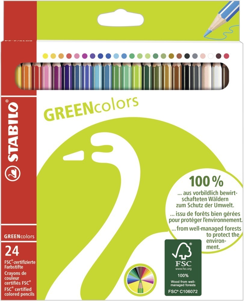 Cover: 4006381390682 | Umweltfreundlicher Buntstift - STABILO GREENcolors - 24er Pack -...