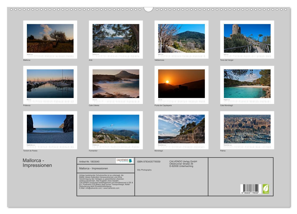 Bild: 9783435776559 | Mallorca - Impressionen (Wandkalender 2025 DIN A2 quer), CALVENDO...