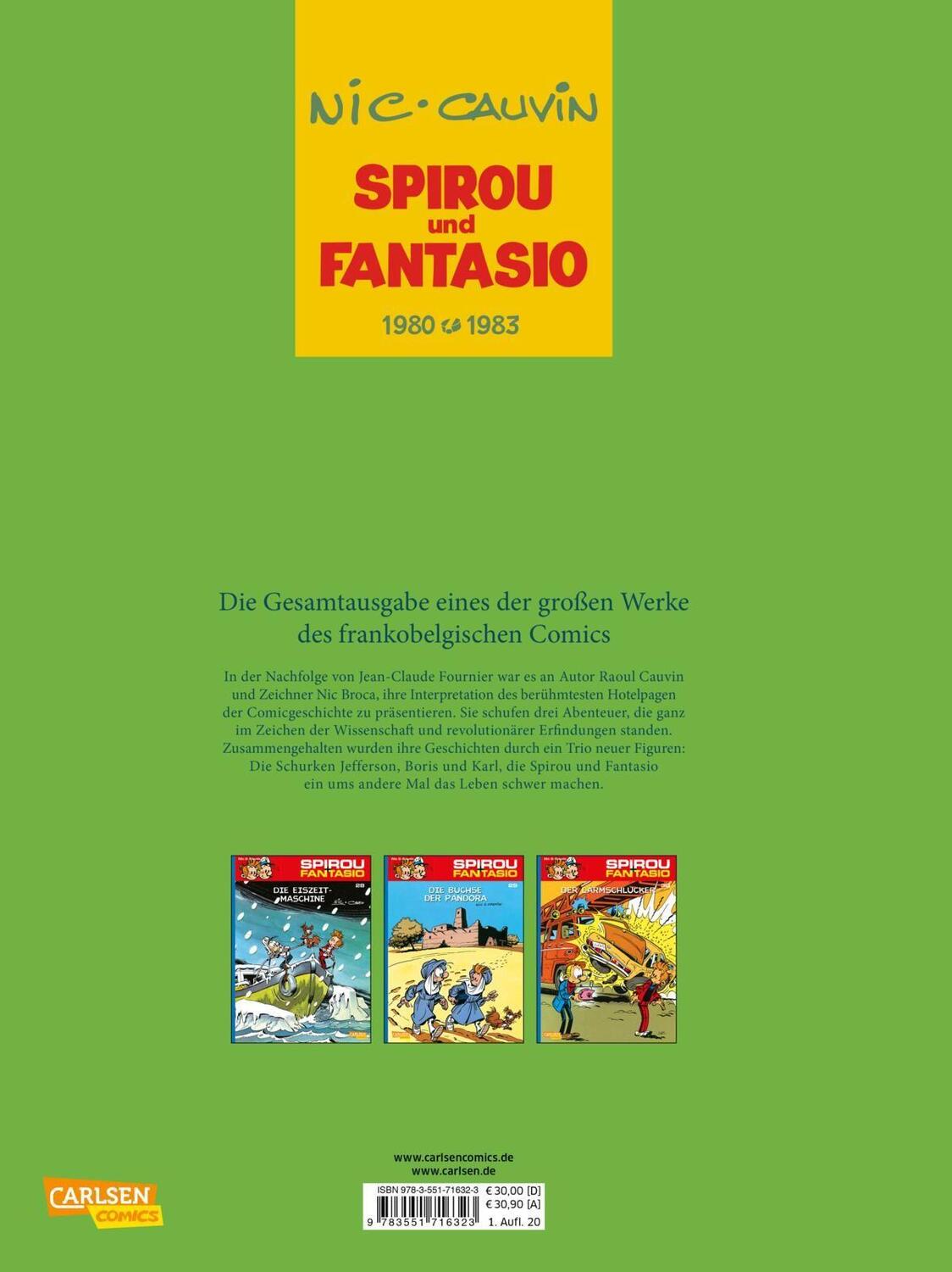 Rückseite: 9783551716323 | Spirou und Fantasio Gesamtausgabe 12: 1980-1983 | Raoul Cauvin | Buch