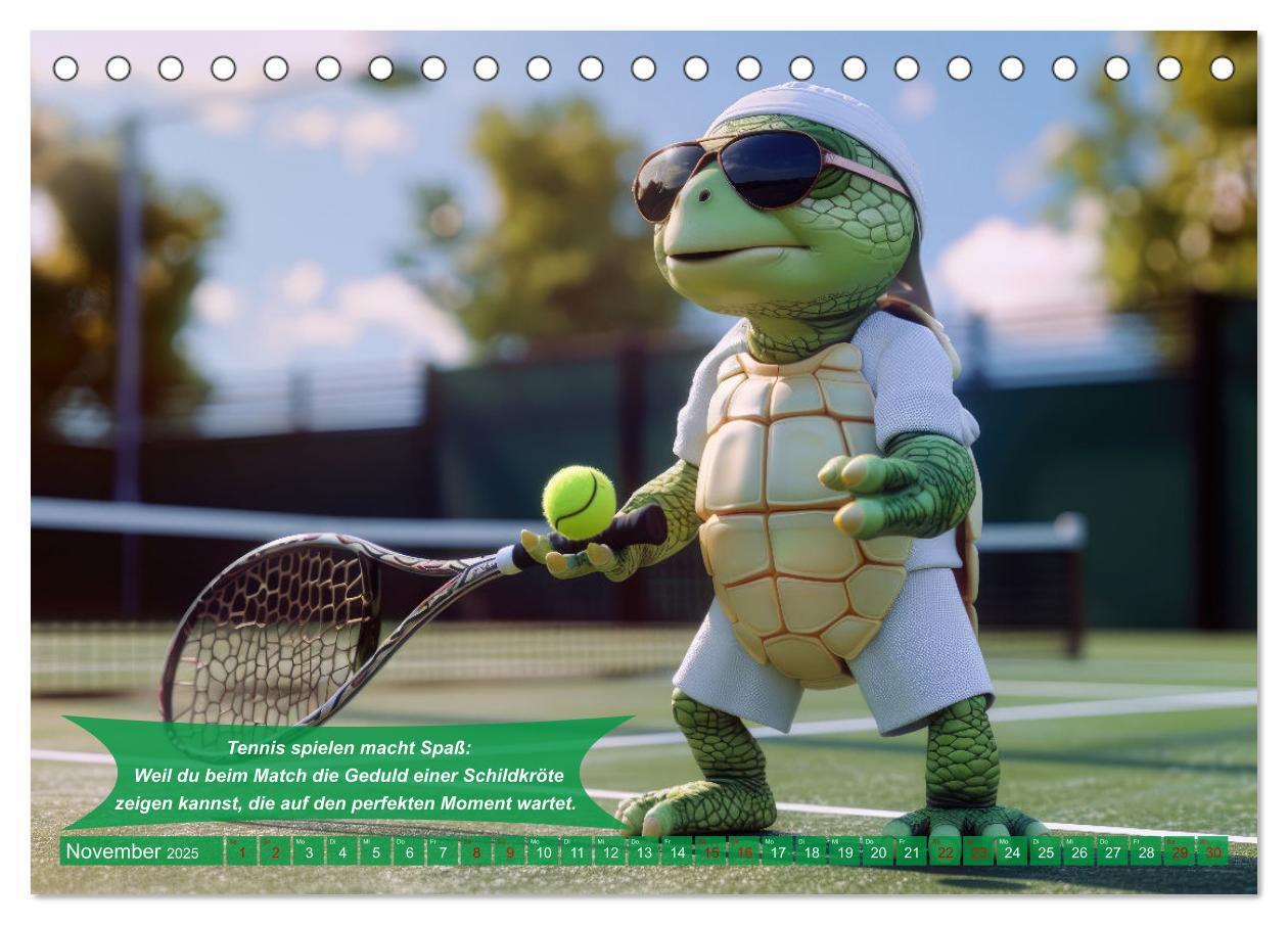 Bild: 9783457180518 | Der tierisch lustige Tennis-Kalender (Tischkalender 2025 DIN A5...