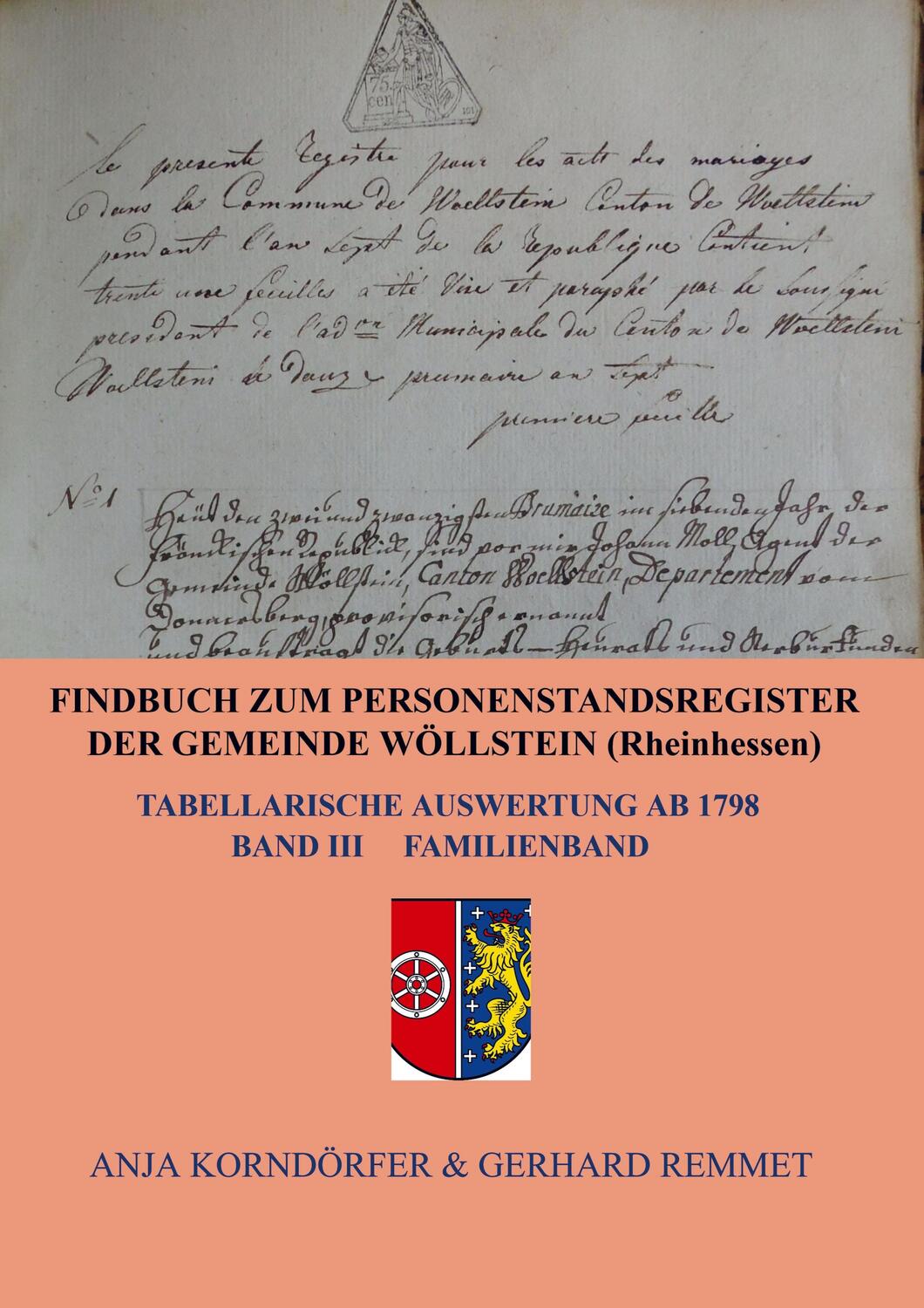 Cover: 9789403694344 | Findbuch zum Personenstandsregister der Gemeinde Wöllstein/...