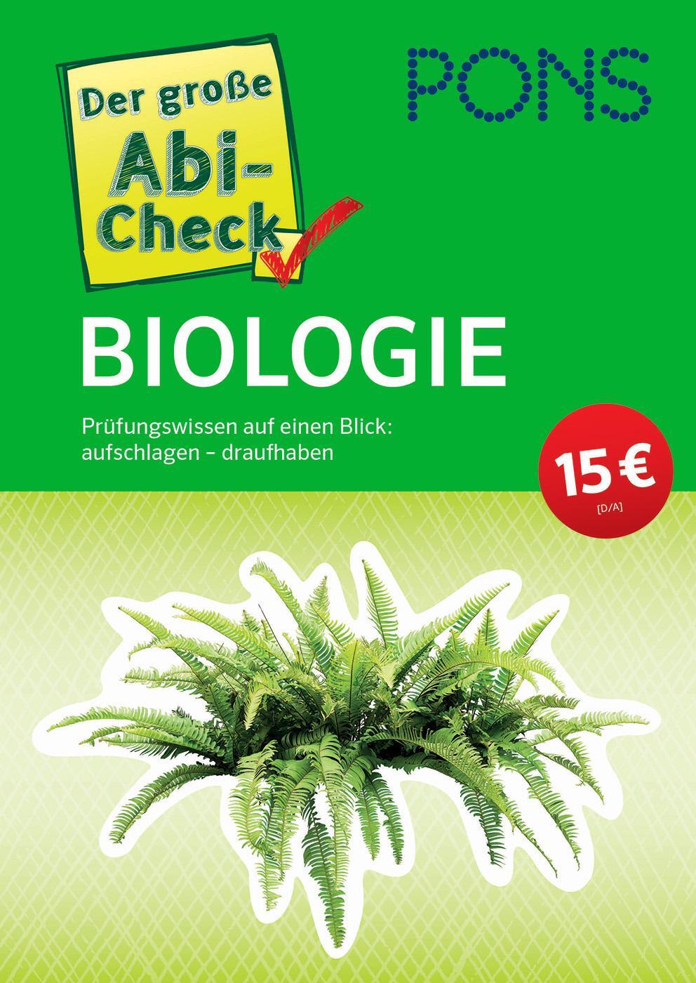 Cover: 9783125625631 | PONS Der große Abi-Check Biologie | Taschenbuch | PONS Abi-Check