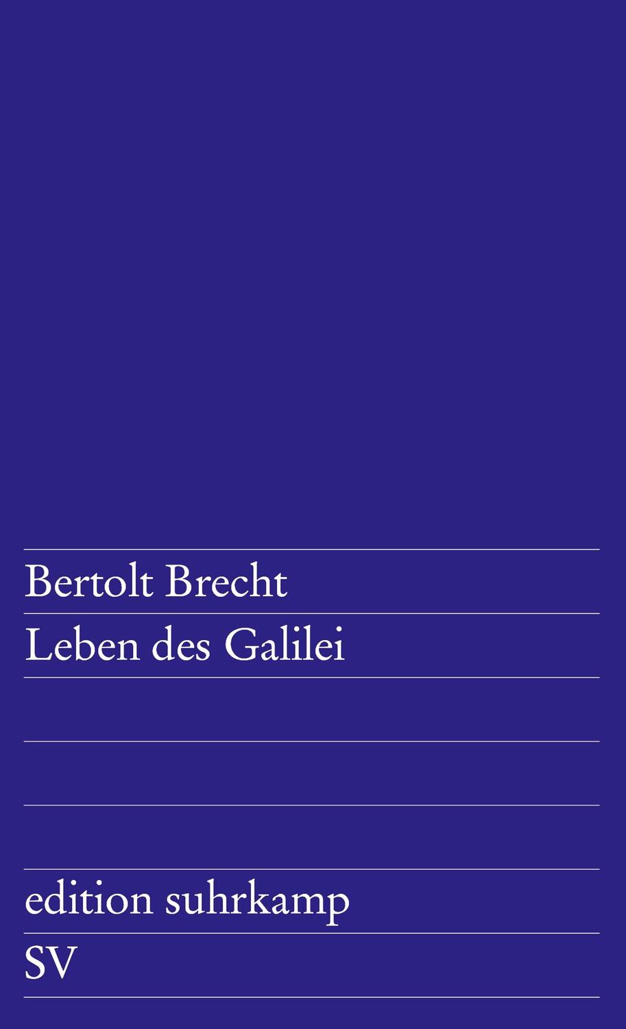 Cover: 9783518100011 | Leben des Galilei | Schauspiel | Bertolt Brecht | Taschenbuch | 2001