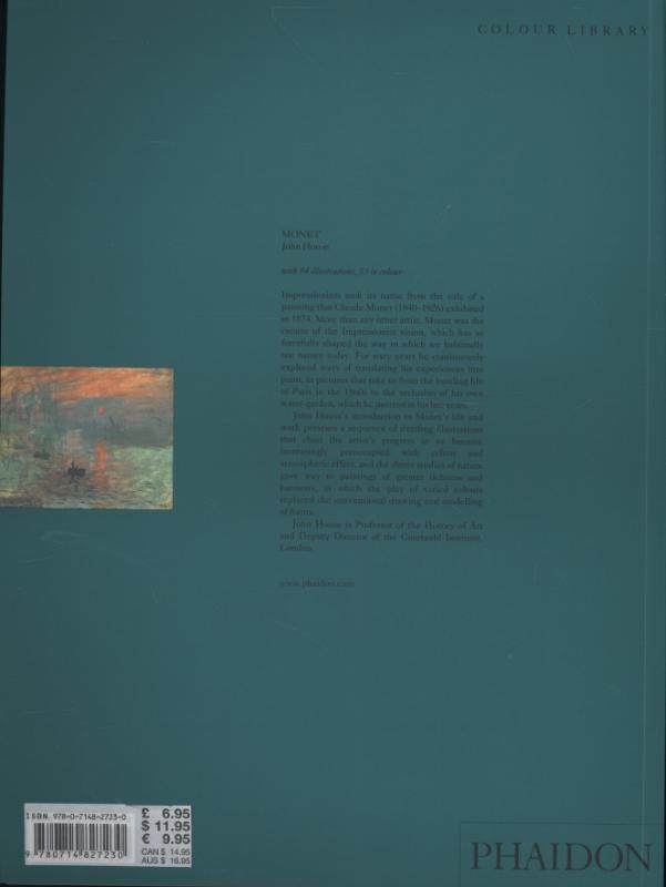Rückseite: 9780714827230 | Monet | John House (u. a.) | Taschenbuch | Colour Library | Englisch