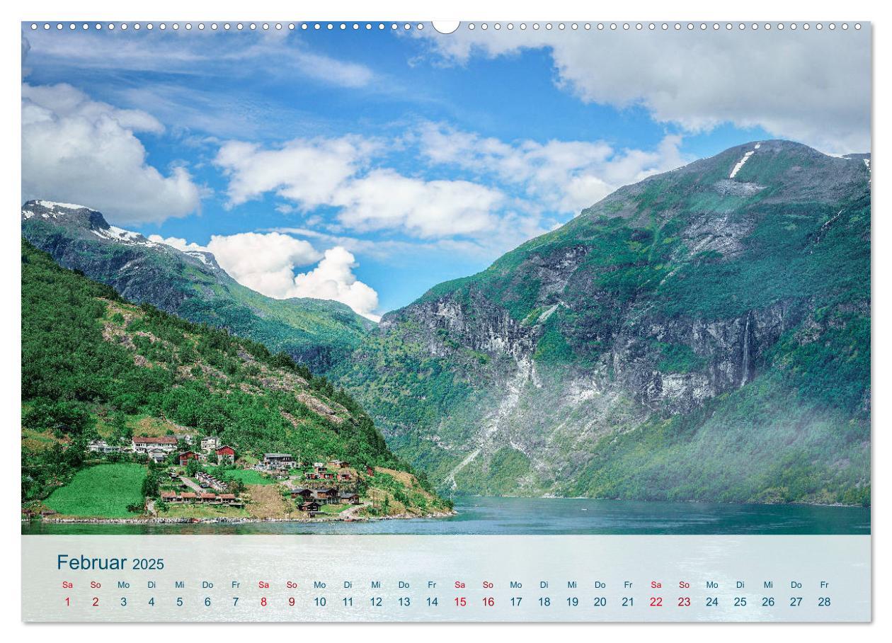 Bild: 9783435355303 | Norwegen von Oslo bis Ålesund (Wandkalender 2025 DIN A2 quer),...