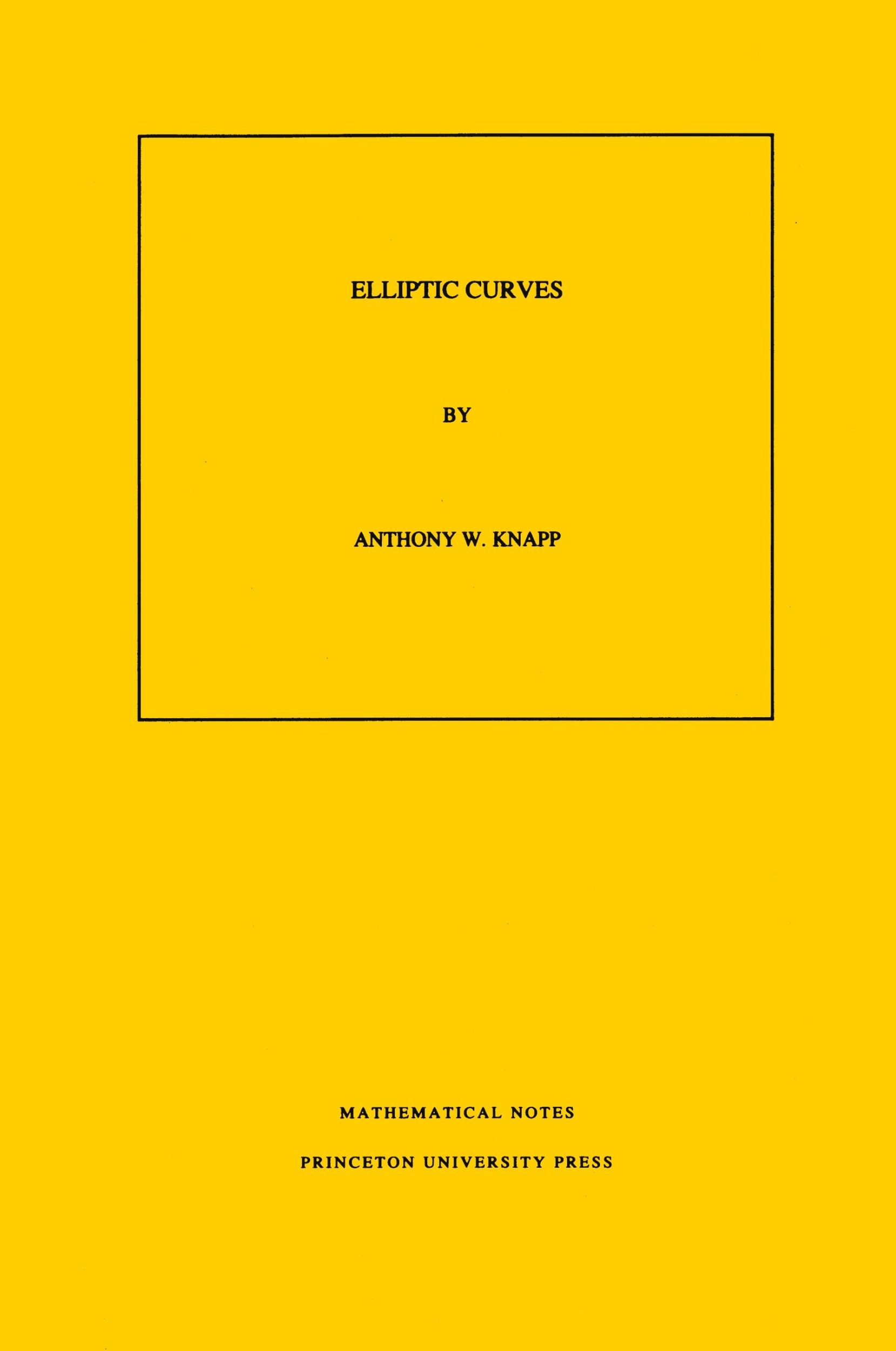 Cover: 9780691085593 | Elliptic Curves | Anthony W. Knapp | Taschenbuch | Englisch | 1992