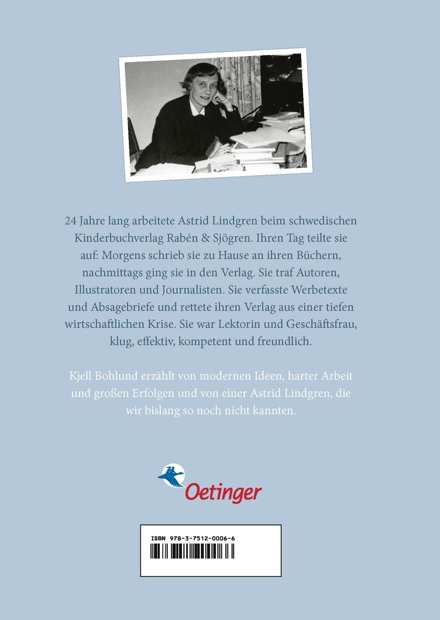 Rückseite: 9783751200066 | Die unbekannte Astrid Lindgren | Ihre Zeit als Verlegerin | Bohlund