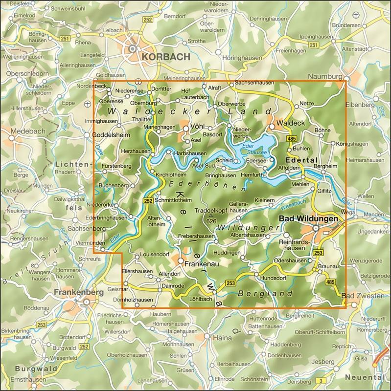 Bild: 9783866369160 | Wanderkarte Erlebnisregion Edersee 1 : 25 000 | (Land-)Karte | Deutsch
