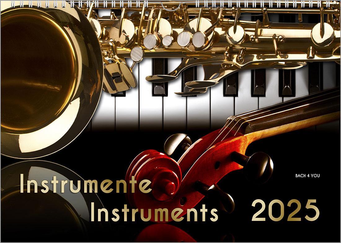 Cover: 9783969031018 | Musikinstrumente, ein Musik-Kalender 2025, DIN A3 | Peter Bach Jr.