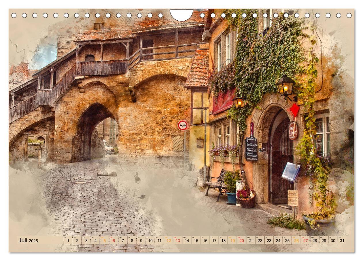 Bild: 9783435410132 | Romantische Städte - Rothenburg ob der Tauber (Wandkalender 2025...