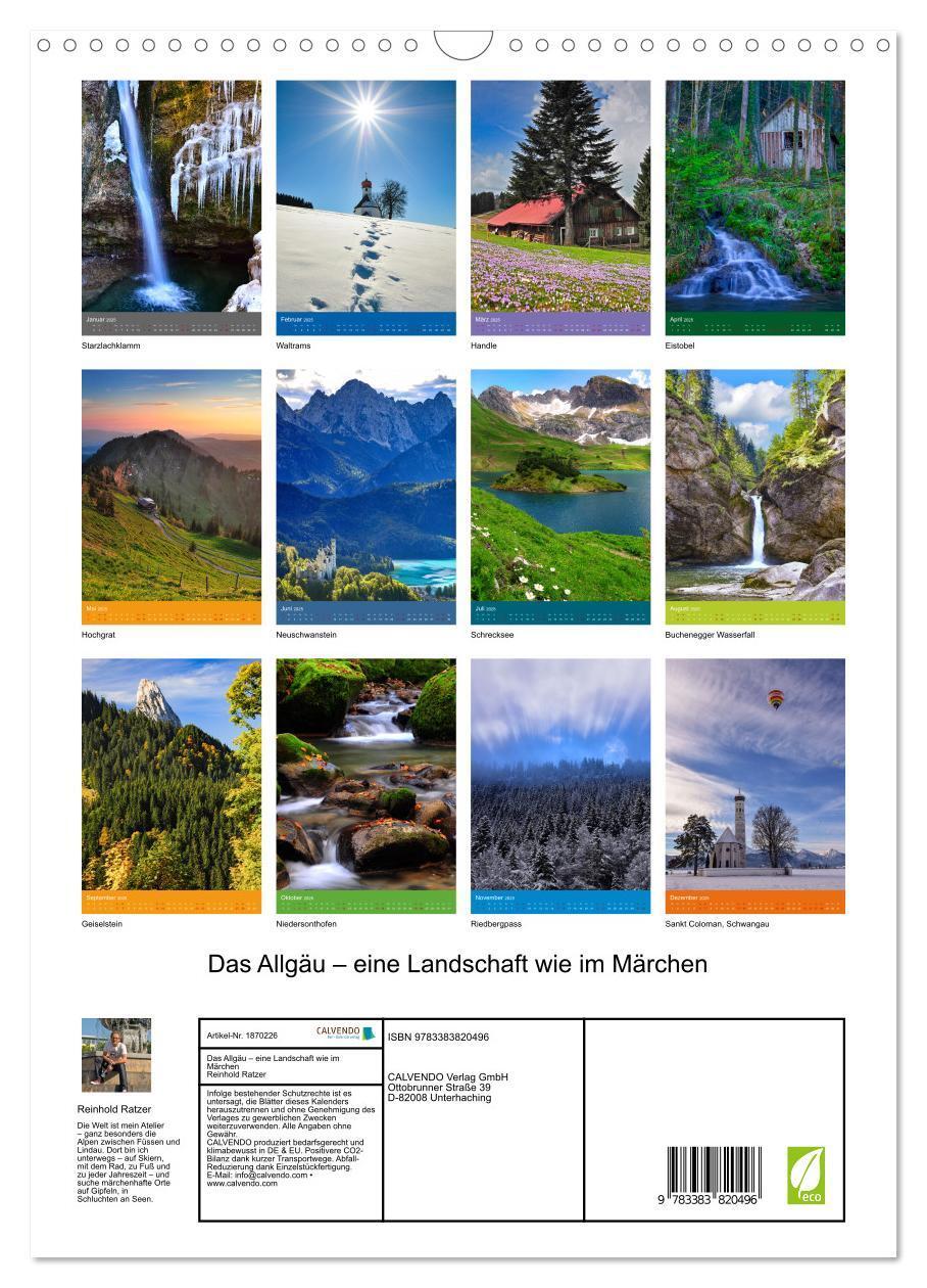 Bild: 9783383820496 | Das Allgäu ¿ eine Landschaft wie im Märchen (Wandkalender 2025 DIN...