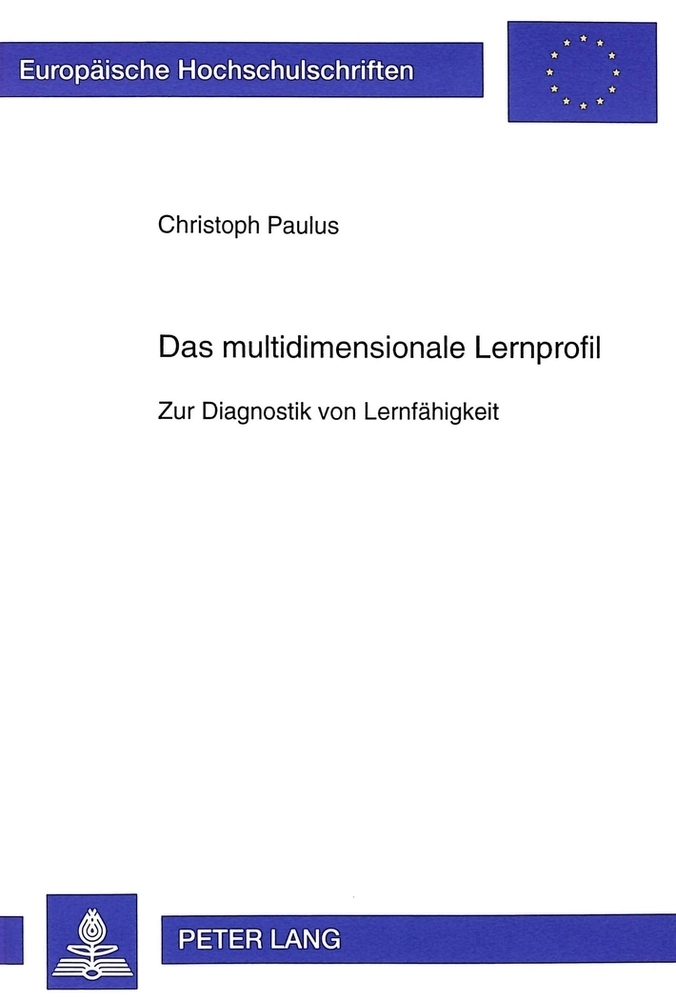 Cover: 9783631351062 | Das multidimensionale Lernprofil | Zur Diagnostik von Lernfähigkeit