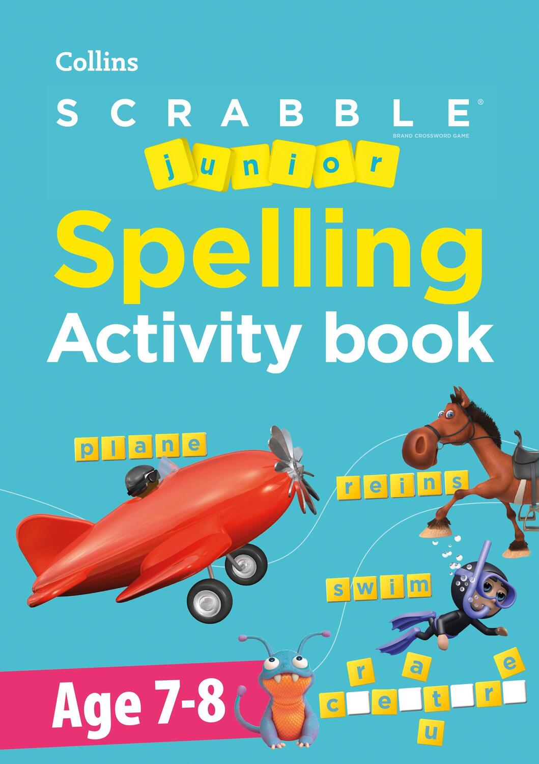 Cover: 9780008526207 | SCRABBLE (TM) Junior Spelling Activity Book Age 7-8 | Collins Scrabble