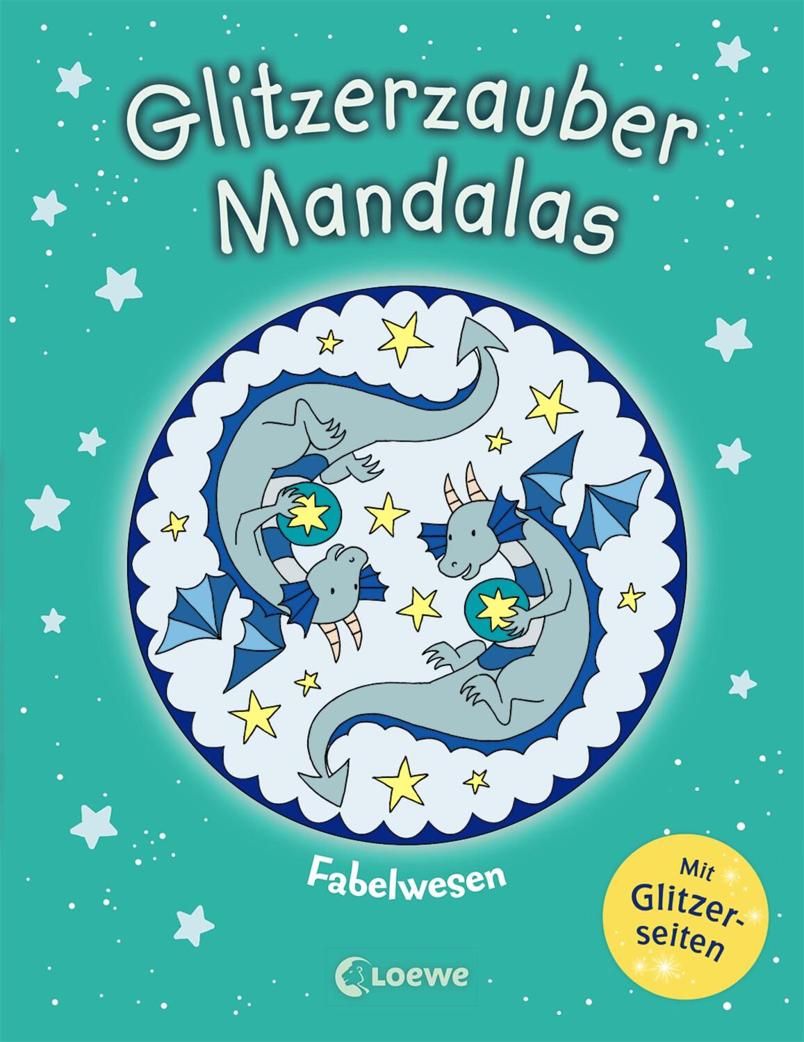 Cover: 9783743202320 | Glitzerzauber-Mandalas - Fabelwesen | Malbuch für Kinder ab 5 Jahre