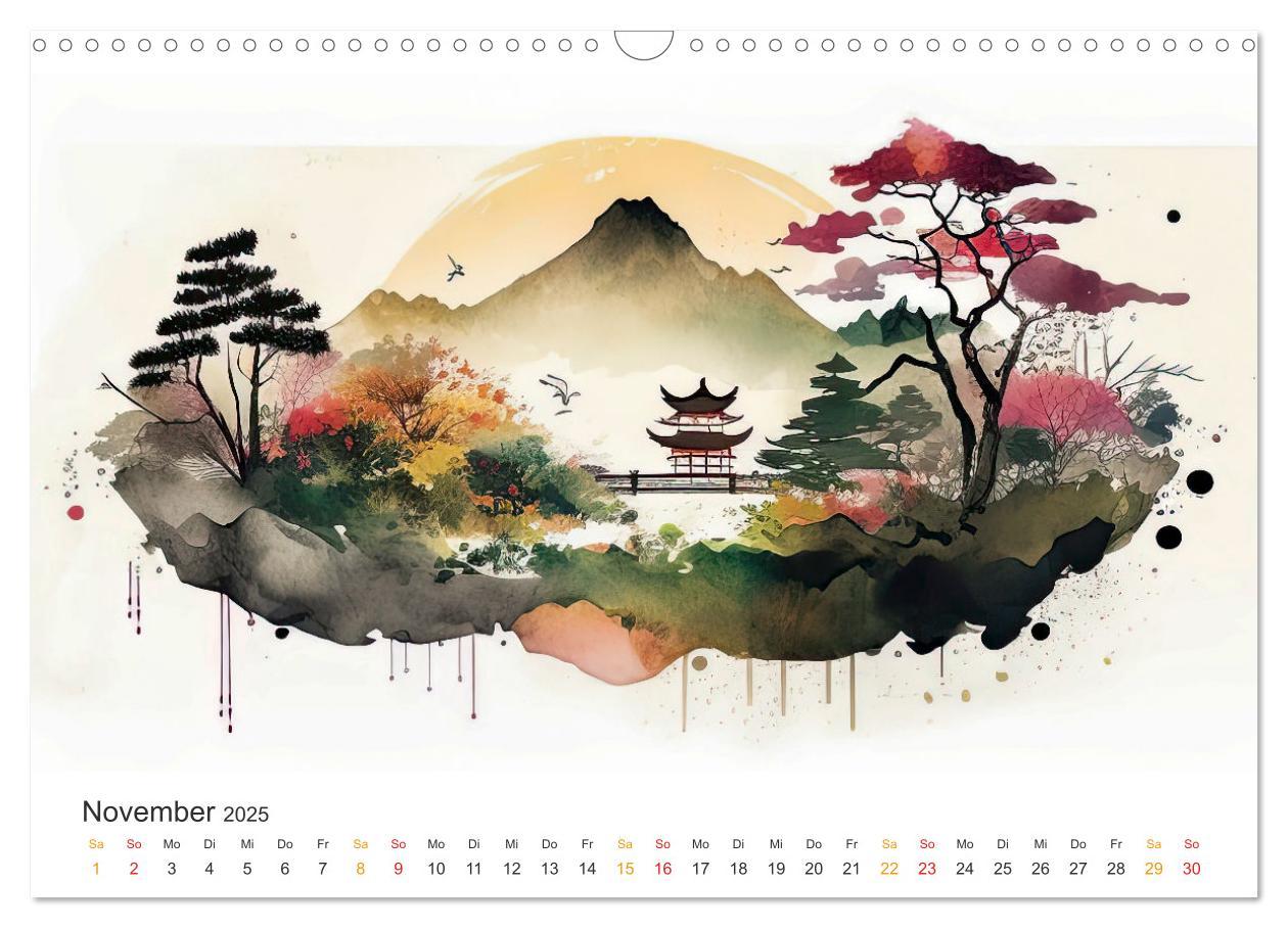 Bild: 9783457243800 | Japan - Aquarell Kunst und Tradition (Wandkalender 2025 DIN A3...