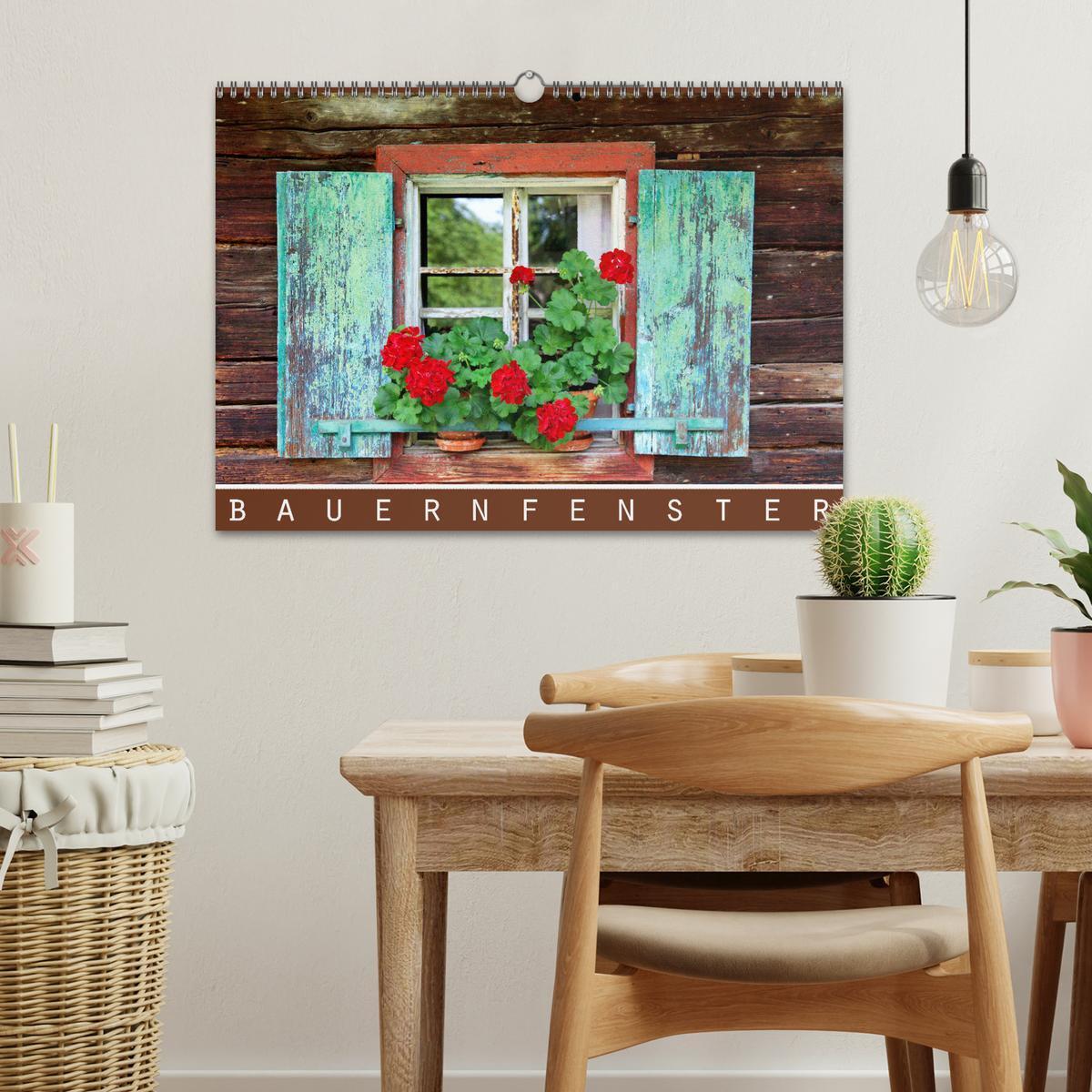 Bild: 9783435427703 | Bauernfenster (Wandkalender 2025 DIN A3 quer), CALVENDO Monatskalender