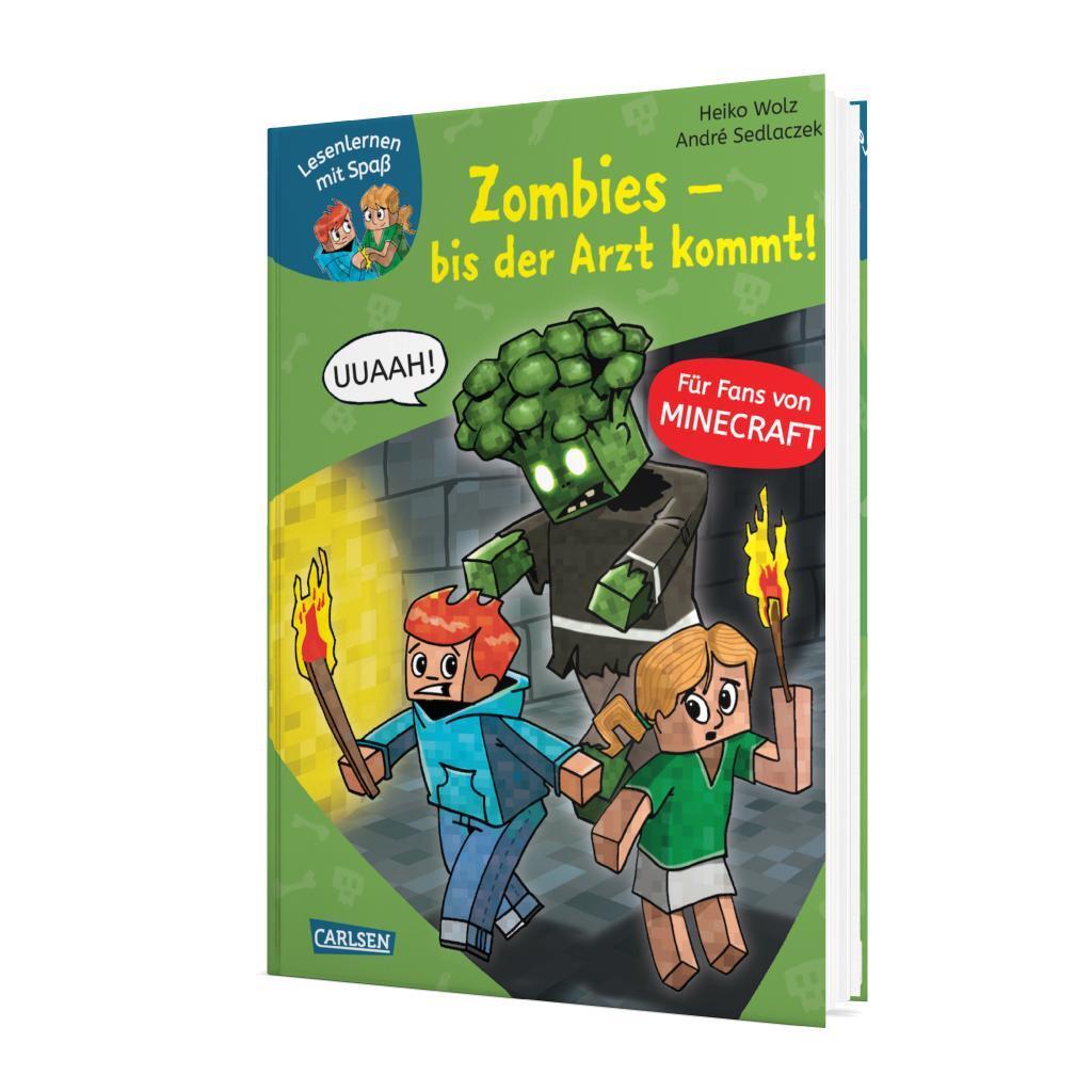 Bild: 9783551068446 | Lesenlernen mit Spaß - Minecraft 1: Zombies - bis der Arzt kommt!