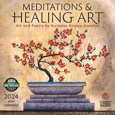 Cover: 9798898000400 | Meditations &amp; Healing Art 2024 Mini Wall Calendar: Art and Poetry...
