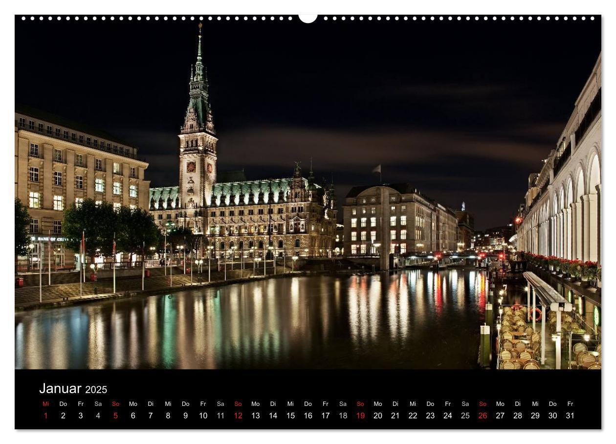 Bild: 9783435552702 | Hamburgs Nächte (Wandkalender 2025 DIN A2 quer), CALVENDO...