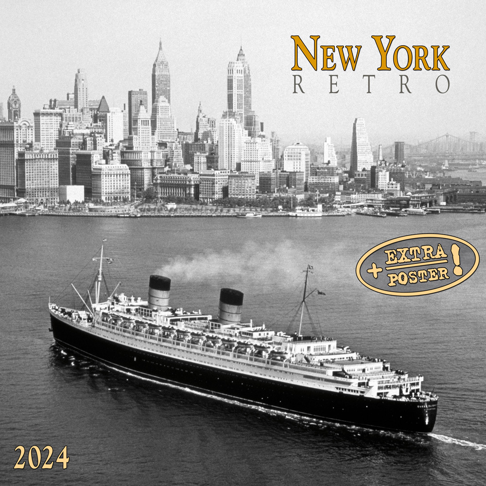 Cover: 9783959293594 | New York Retro 2024 | Kalender 2024 | Kalender | Drahtheftung | 28 S.