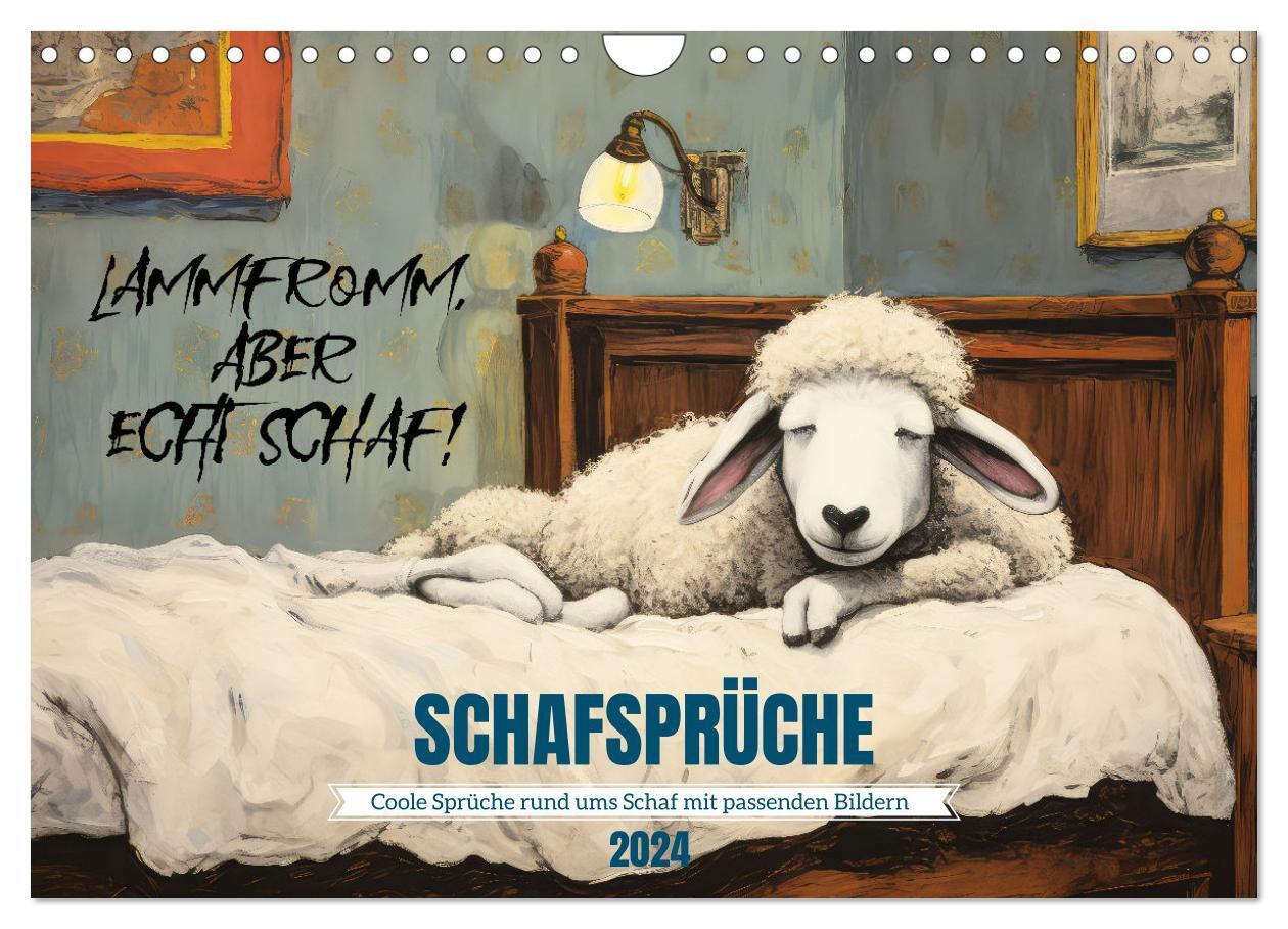Cover: 9783383746604 | Schafsprüche (Wandkalender 2024 DIN A4 quer), CALVENDO Monatskalender