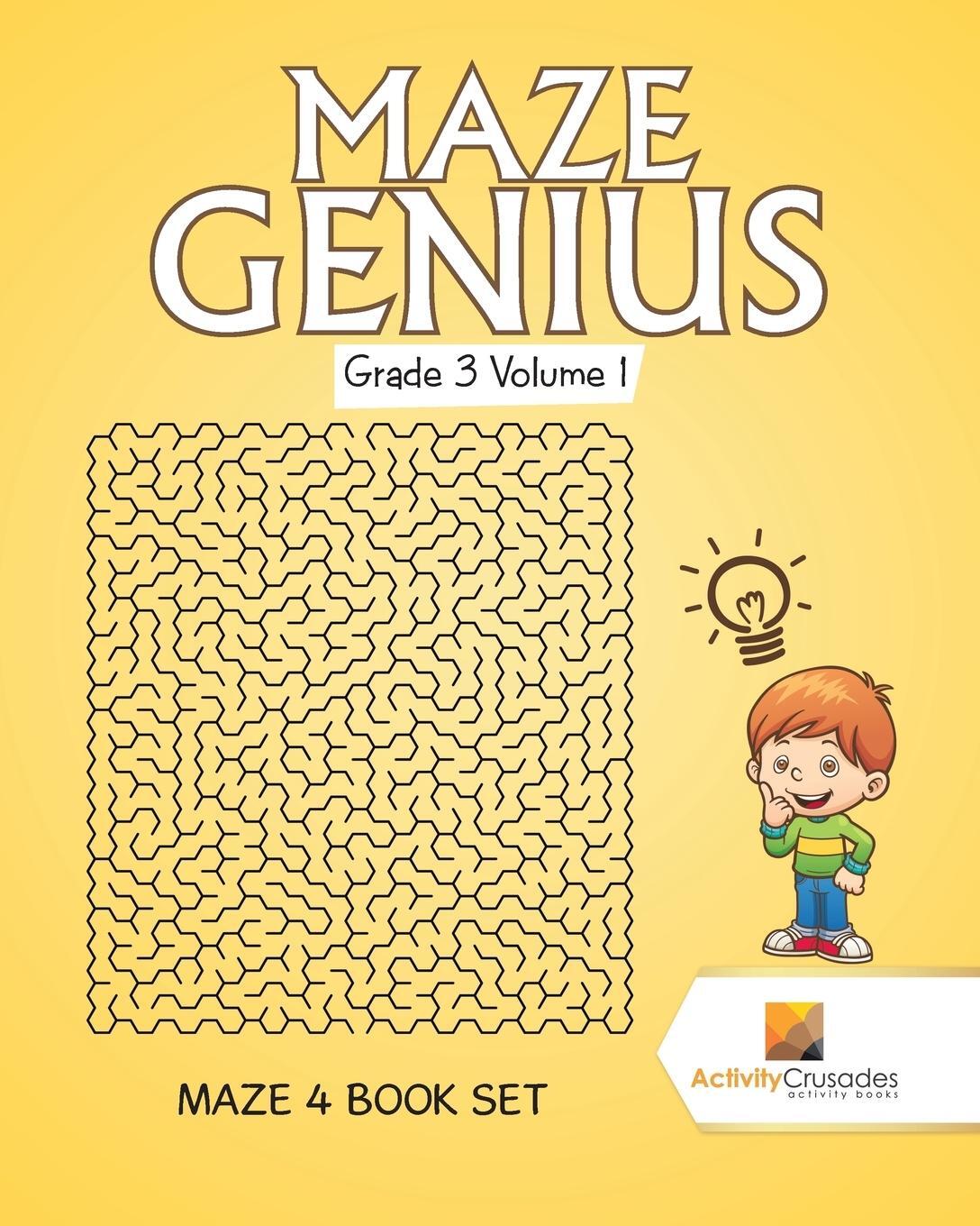 Cover: 9780228218104 | Maze Genius Grade 3 Volume 1 | Maze 4 Book Set | Activity Crusades