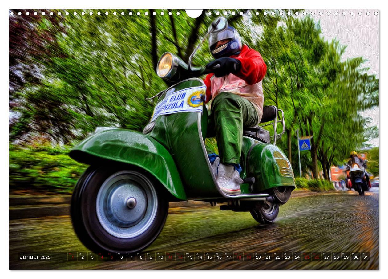 Bild: 9783435389780 | Vespazieren (Wandkalender 2025 DIN A3 quer), CALVENDO Monatskalender