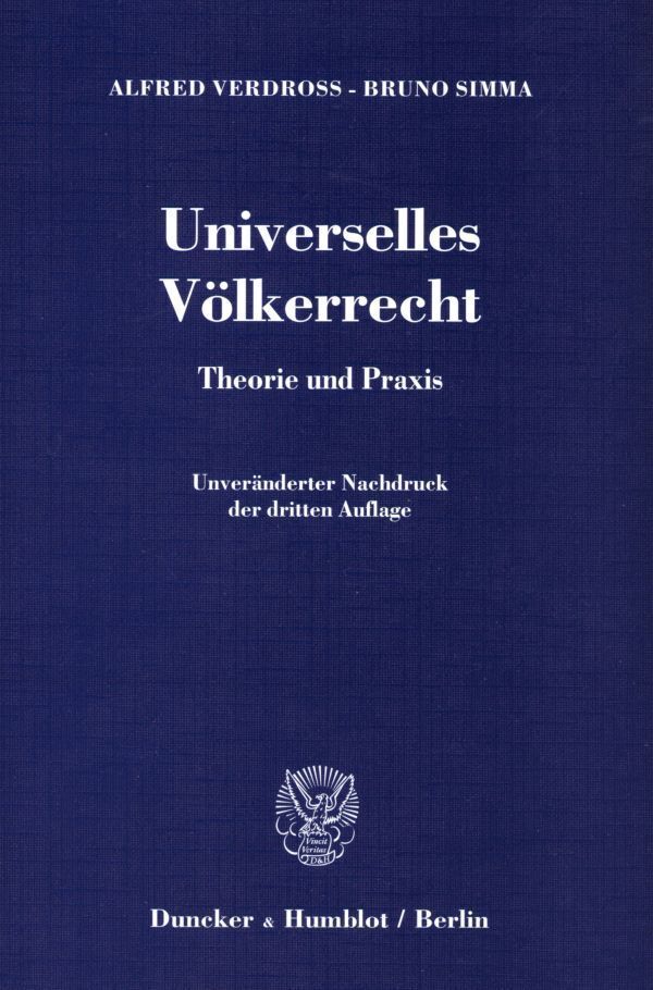 Cover: 9783428132966 | Universelles Völkerrecht | Theorie und Praxis | Verdross (u. a.)