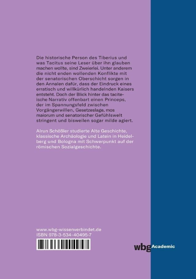 Rückseite: 9783534404957 | Tiberius im taciteischen Narrativ | Alrun Schößler | Buch | 256 S.