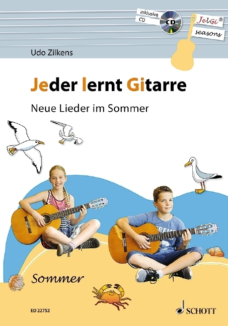 Cover: 9783795712051 | Jeder lernt Gitarre - Neue Lieder im Sommer, m. Audio-CD | Udo Zilkens