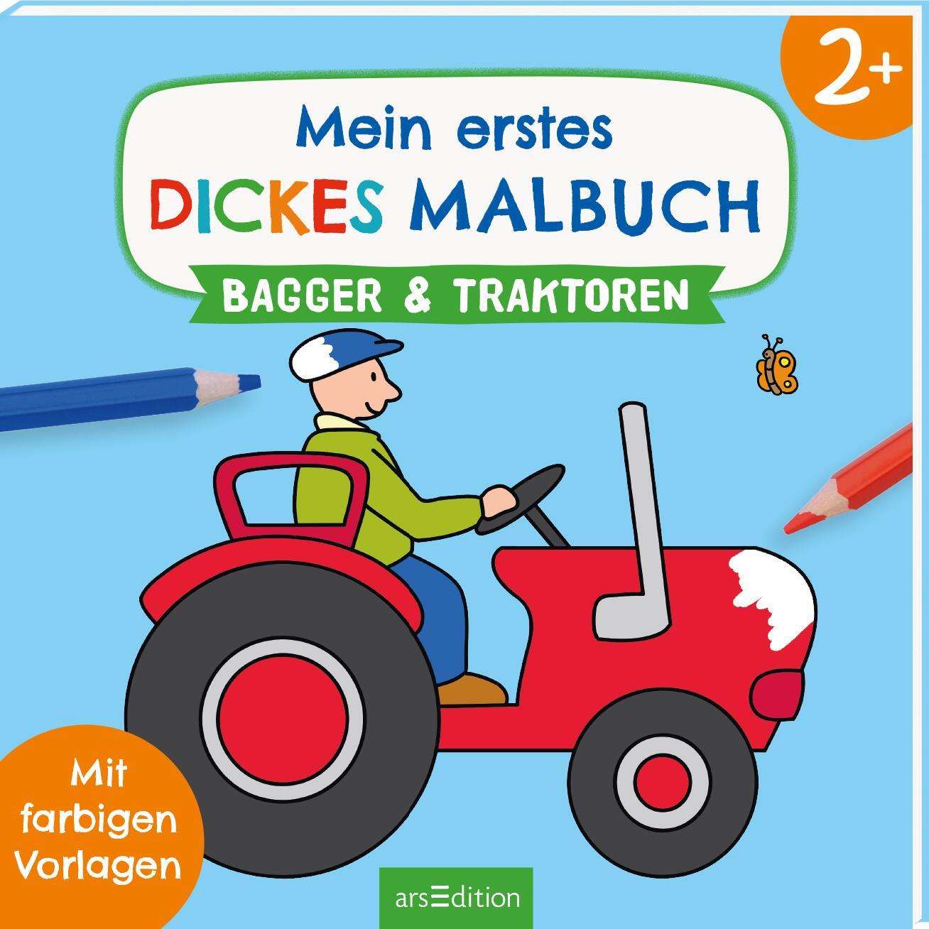 Cover: 9783845855103 | Mein erstes dickes Malbuch ab 2 - Bagger und Traktoren | Beurenmeister