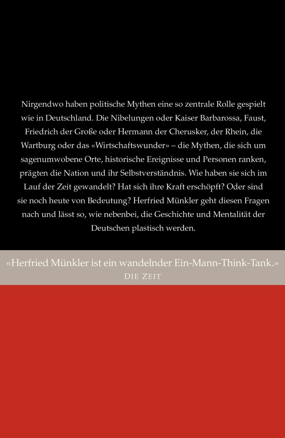 Rückseite: 9783871346071 | Die Deutschen und ihre Mythen | Herfried Münkler | Buch | Lesebändchen