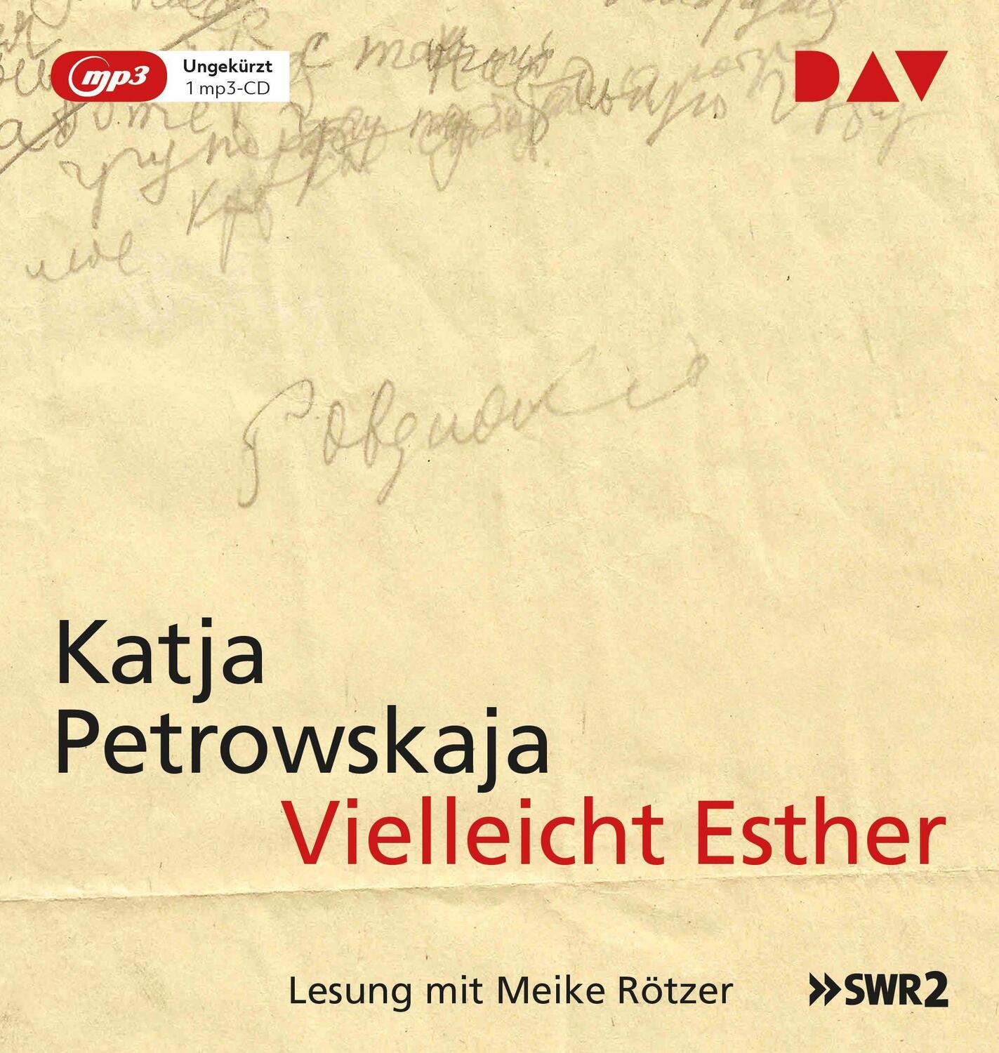 Cover: 9783742426352 | Vielleicht Esther | Ungekürzte Lesung mit Meike Rötzer (1 mp3-CD)