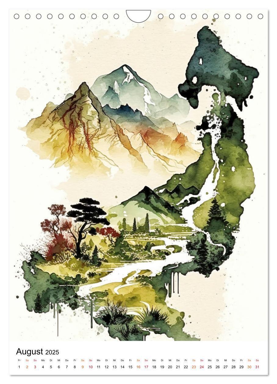 Bild: 9783435880072 | China - Aquarellmalerei (Wandkalender 2025 DIN A4 hoch), CALVENDO...