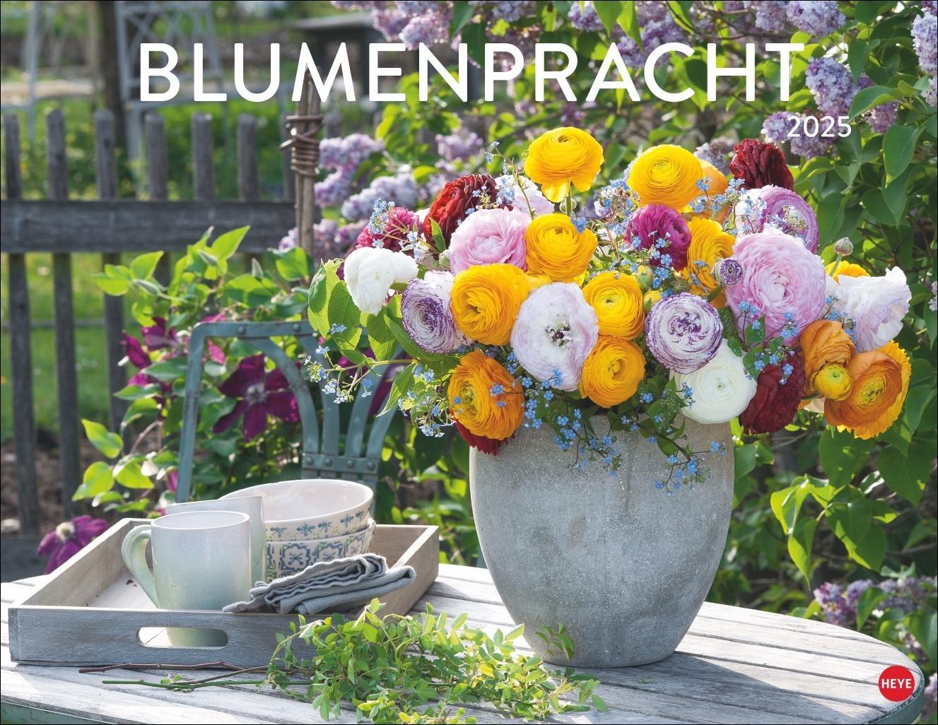 Cover: 9783756405053 | Blumenpracht Posterkalender 2025 | Heye | Kalender | Spiralbindung