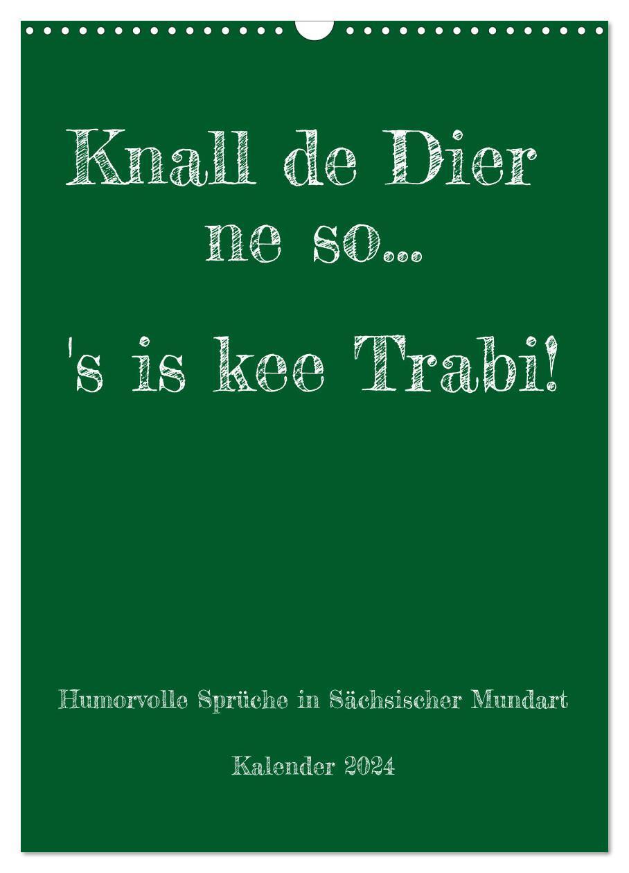 Cover: 9783383226960 | Humorvoller Mundartkalender Sachsen (Wandkalender 2024 DIN A3...