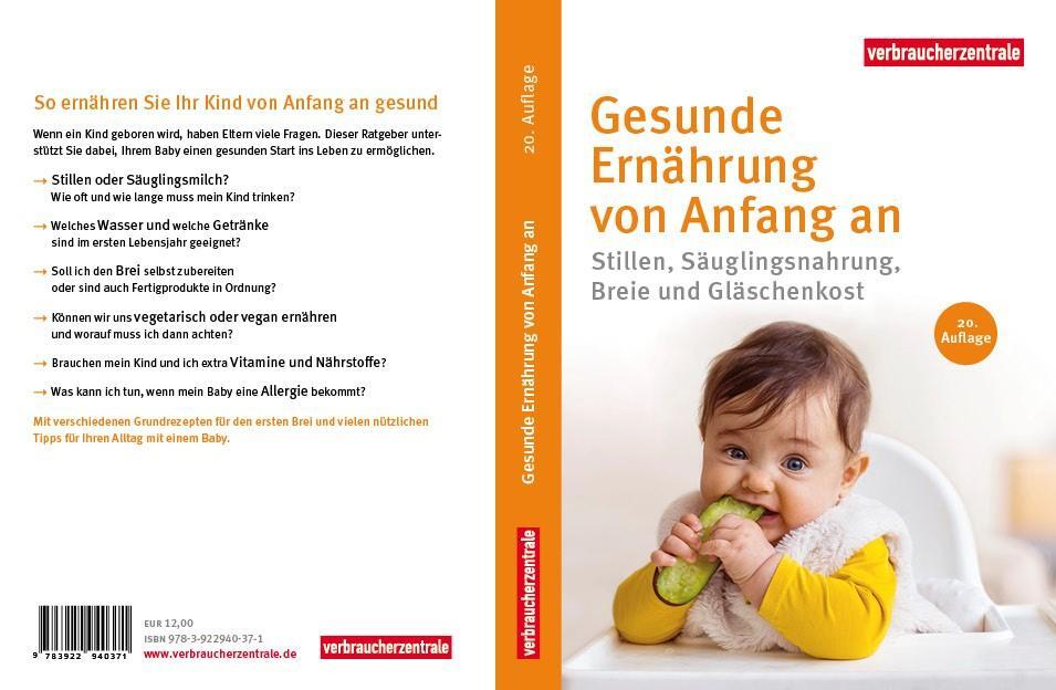 Rückseite: 9783922940371 | Gesunde Ernährung von Anfang an | Verbraucherzentrale Hamburg e. V.